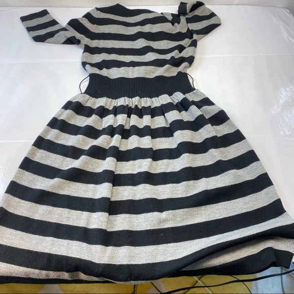 3.1 Phillip Lim Gray & Black Striped 100% Merino Wool Dress Size Small - Picture 9 of 16